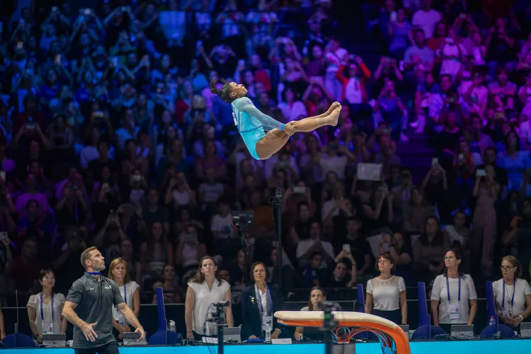 Simone Biles Pulls Off Historic Vault at World Championships